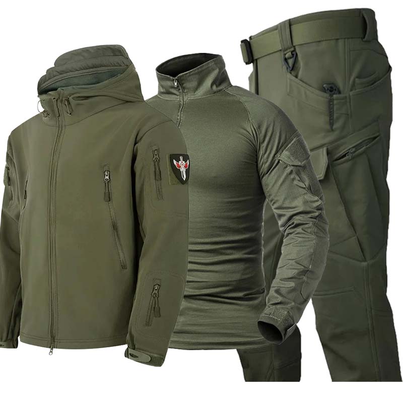 3PCS Mens Camo Tactical Sets H - đánh giá và giá Tactical Military Shirt Cargo